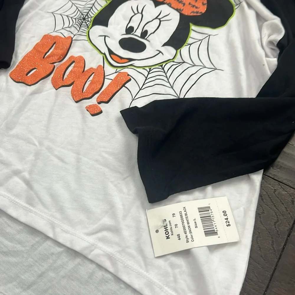 BUNDLE DISNEY, Girls 2- Minnie Mouse long sleeve tee shirts, , Large, NWT